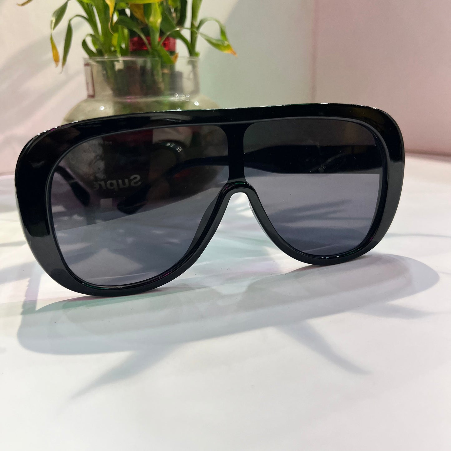 Cug Black Frame Black Shade Heavy Quality Sunglass 6025991145 ￼