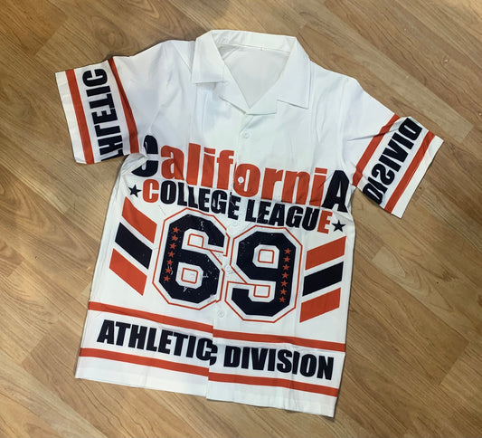 California White  Print Colour Texted Printed Premium Quality Half Sleeve Shirt 2813