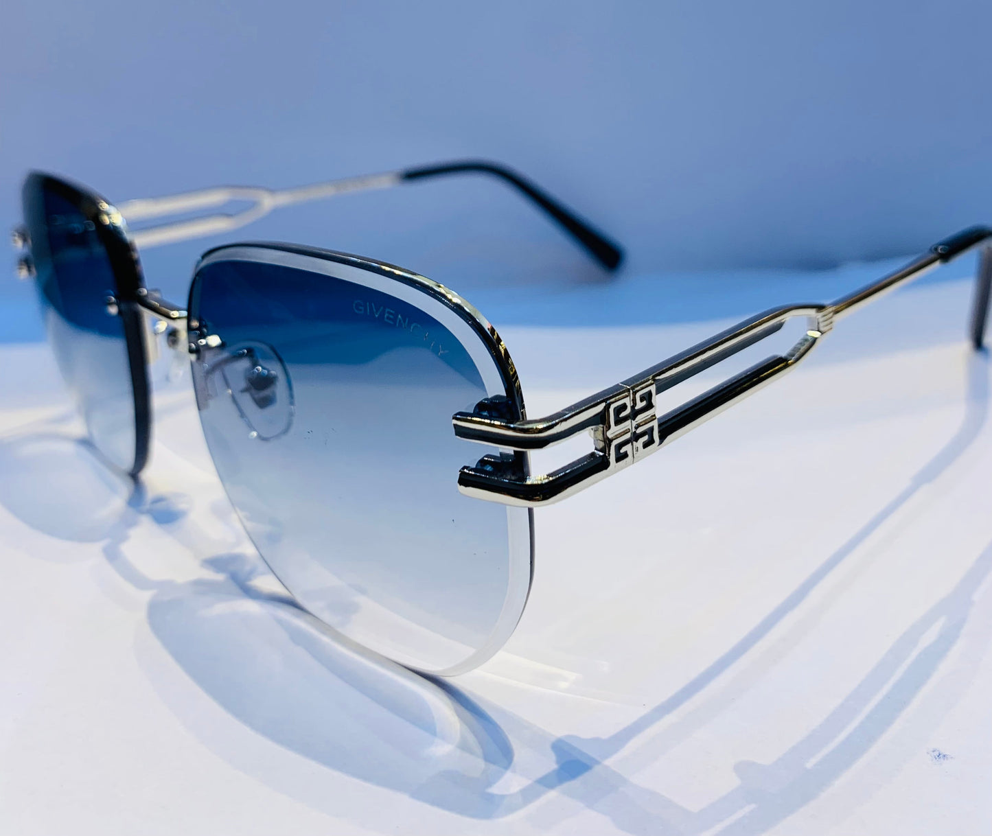 VIG Silver Frame Blue Shade Unisex Sunglass WH440 58 15-145