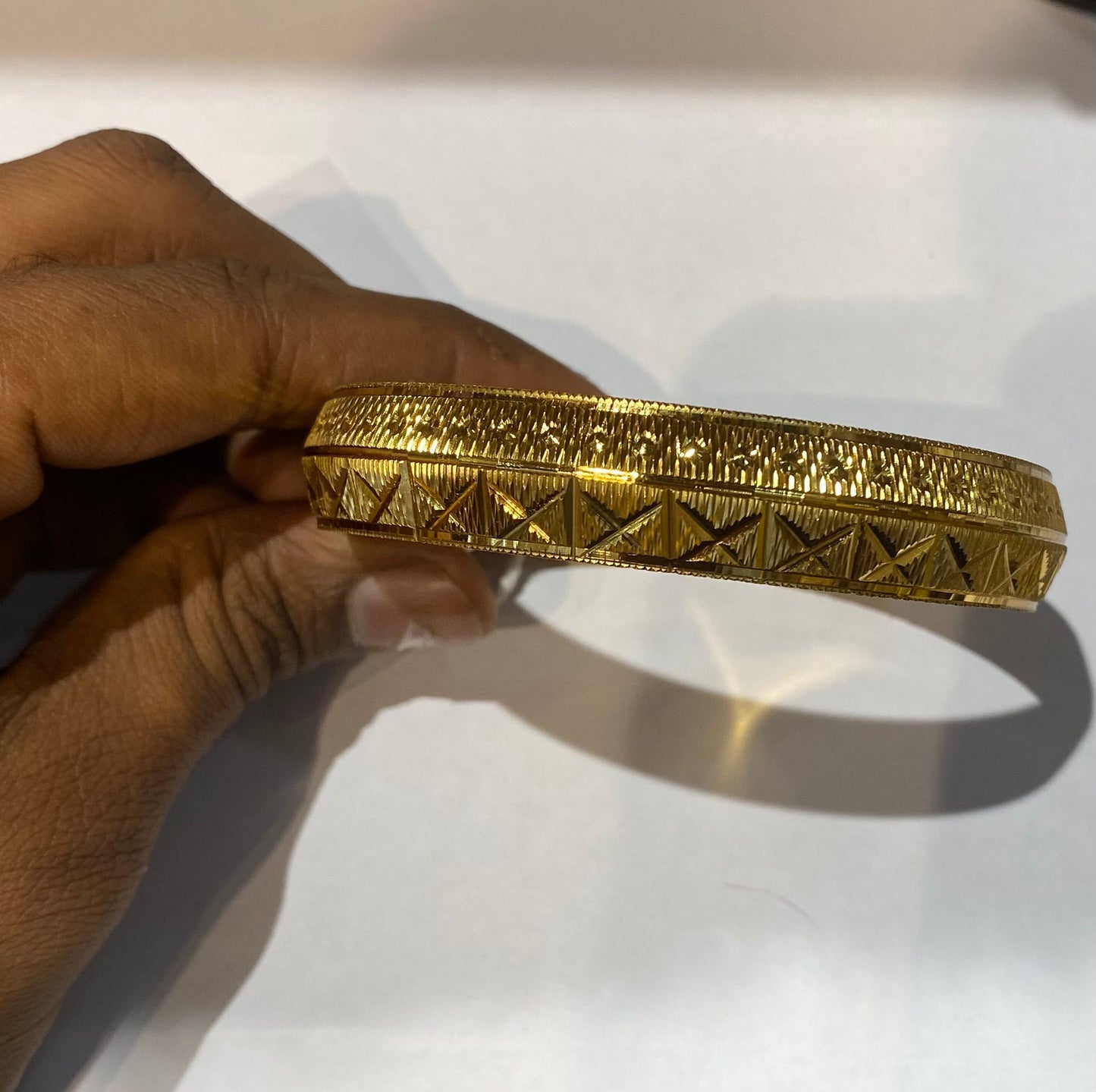 Gold Colour Premium Quality Unisex Kada 54315