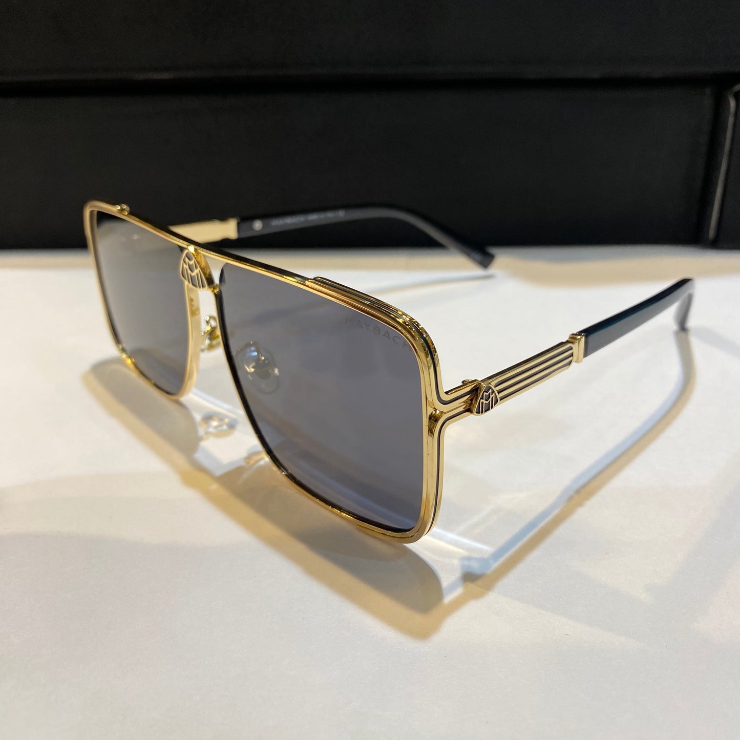 Yam Gold Frame Black Shade Unisex Sunglass GZ1295 56 18 140