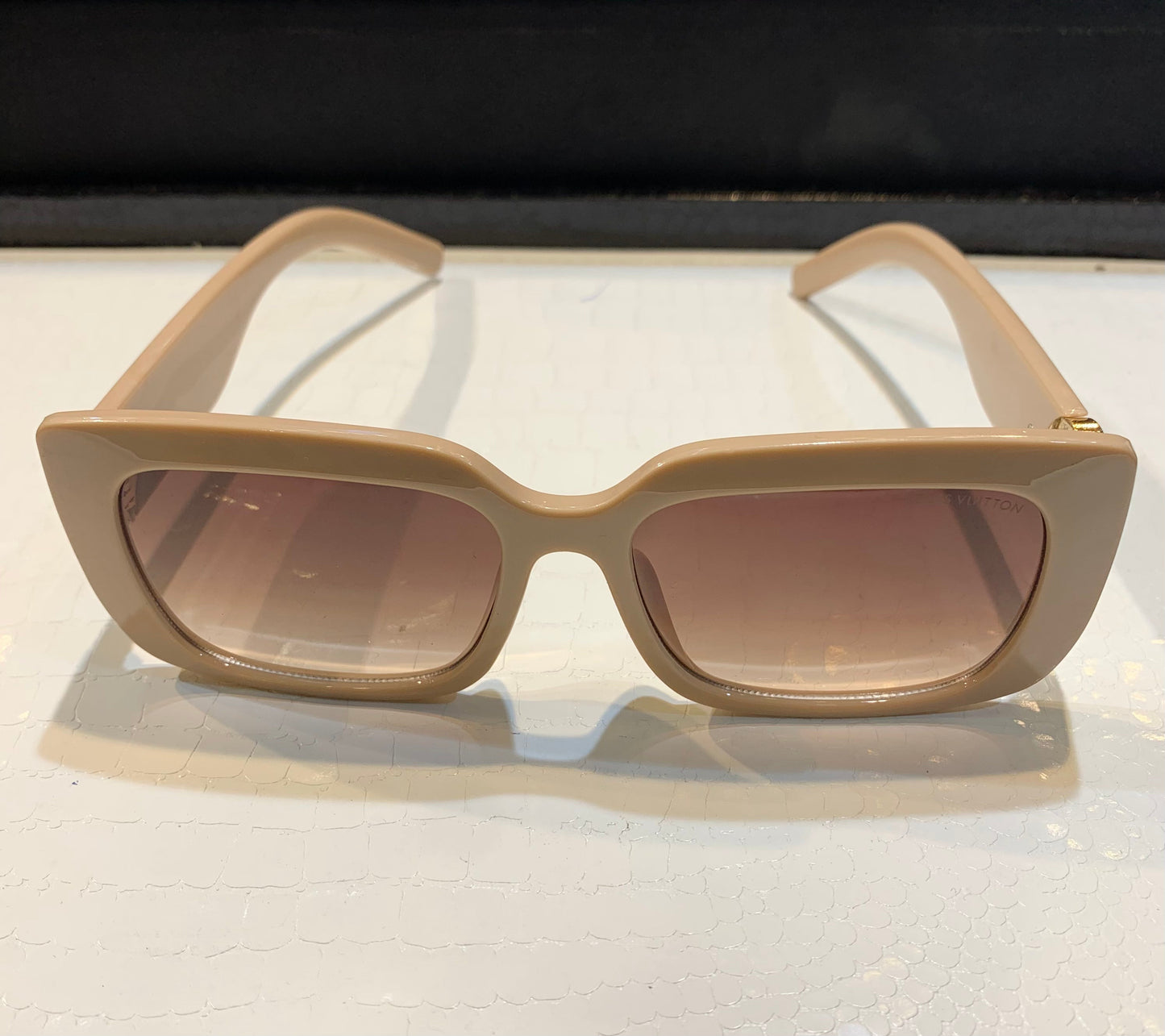 UOL VL Peach Frame Brown Shade Unisex Sunglass SUN017