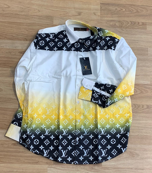 VL UOL White Yellow Colour with VL Print Premium Quality Printed Shirt 95106