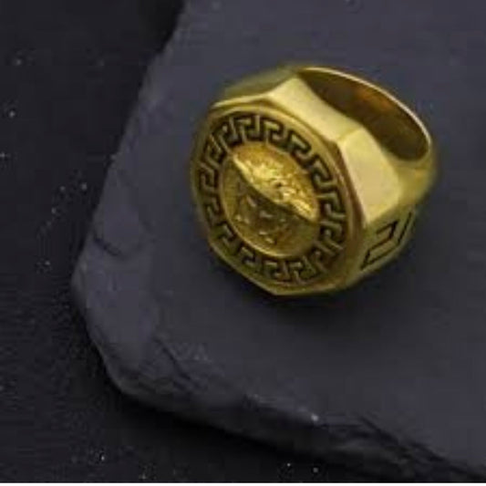 Gold Black Color Stainless Steel Premium Quality Men’s Ring 50323