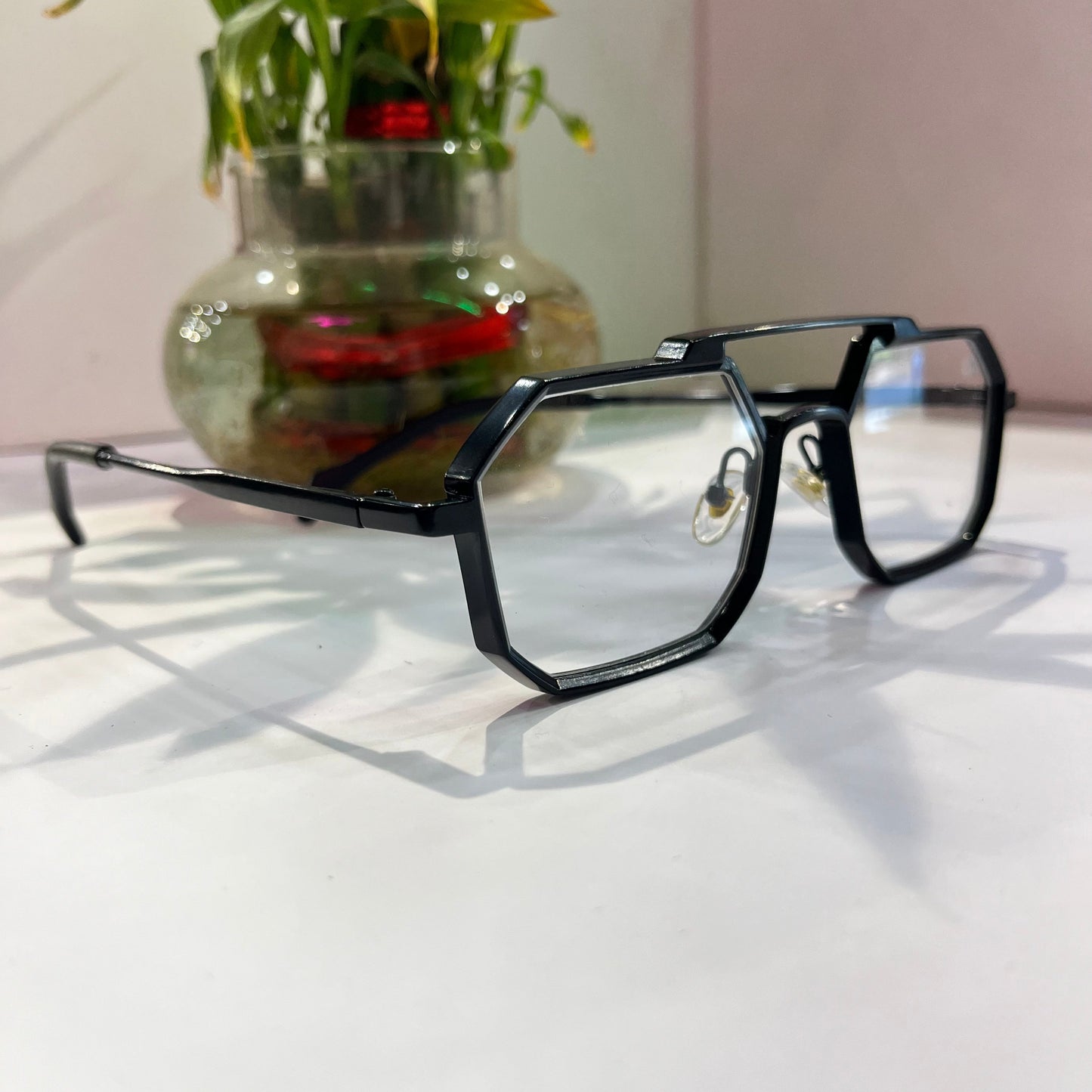 Yam Black Frame Transparent Shade Heavy Quality Sunglass SUN002￼￼ ￼ ￼