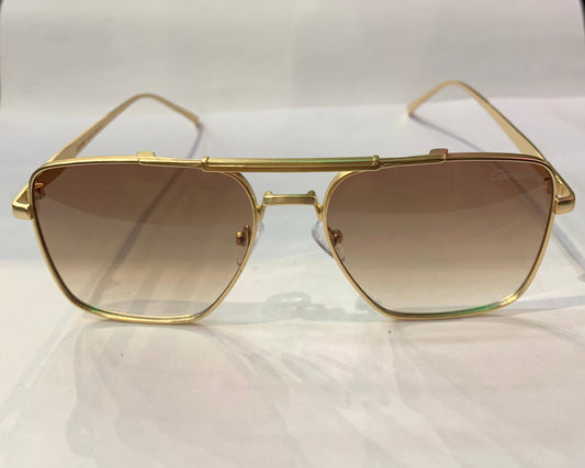 RAC Golden Frame Brown Shade Premium Quality Sunglasses SUN033