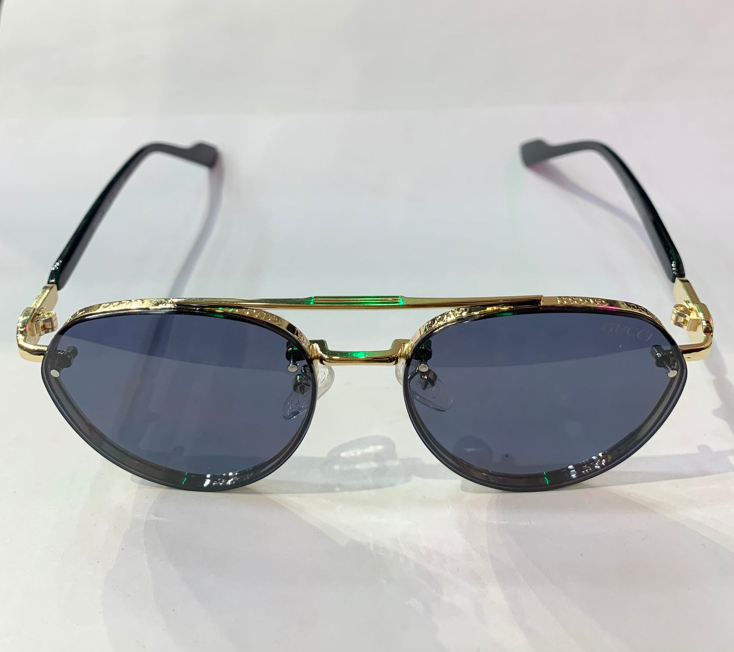 CUG Golden Black Frame Black Shade Premium Quality Sunglass 2A797 56 16-141