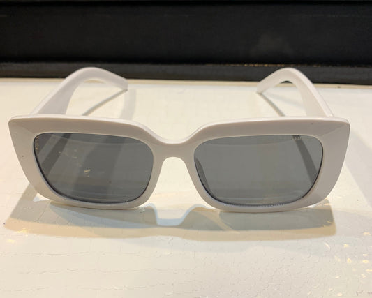 UOL VL White Frame Black Shade Unisex Sunglass SUN015