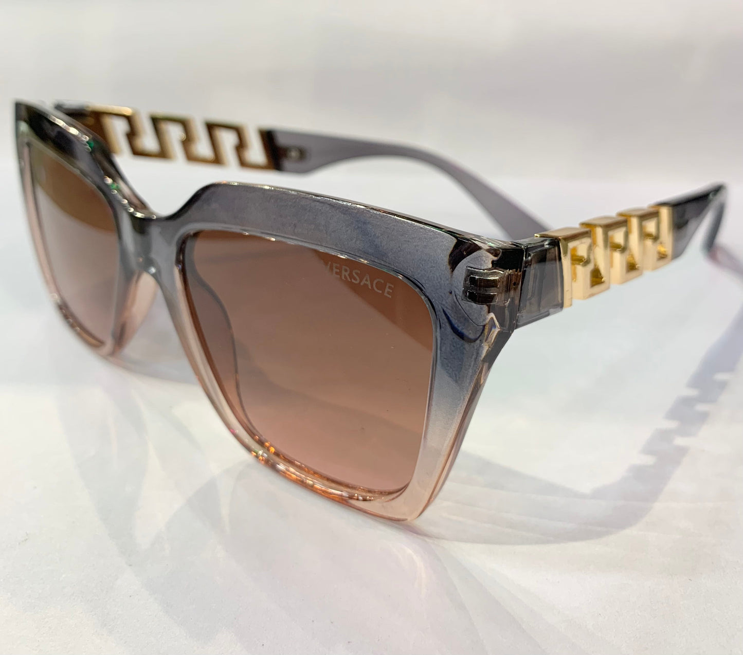 REV Trancy Black Pink Frame Brown  Pink Shade Premium Quality Sunglass VE4418 60 22-90