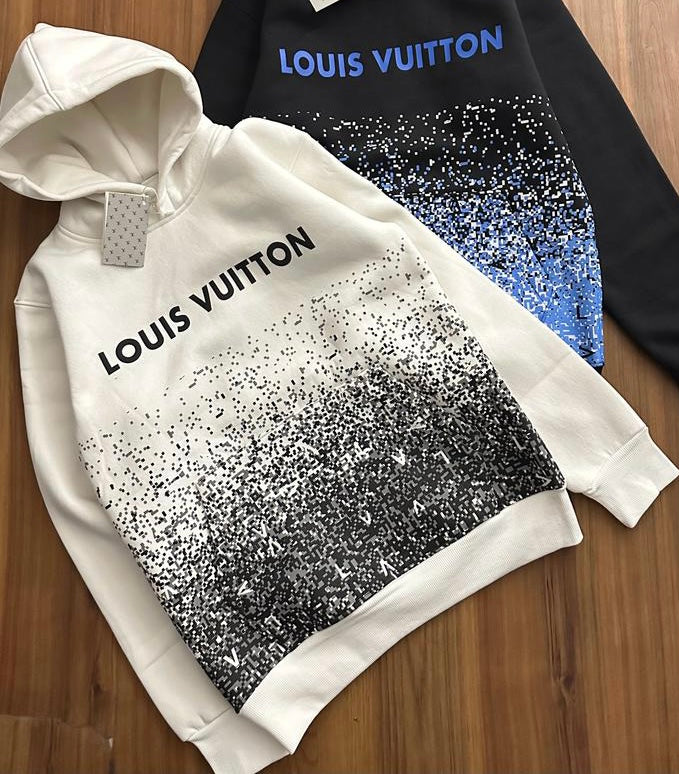 VL UOL White Colour With VL Black Monogram Print Premium Quality Hoddie 55470