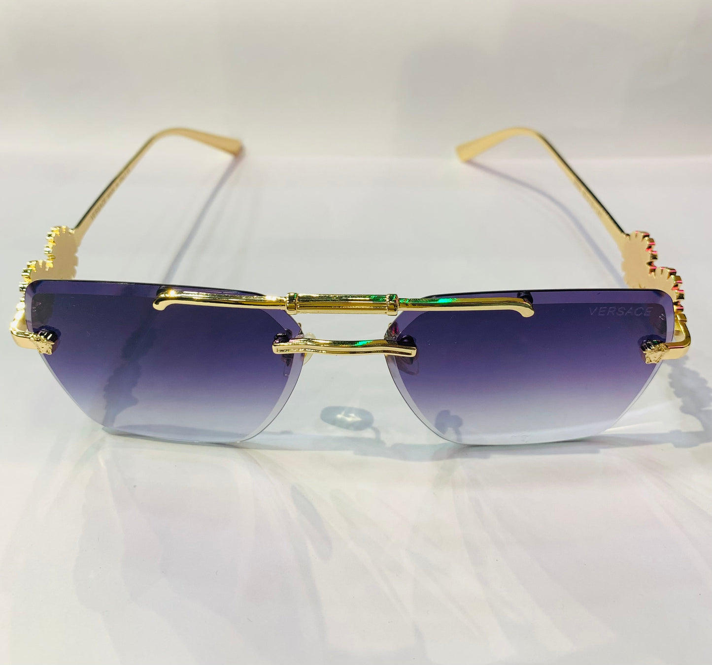 REV Frameless Golden Stick Purple Shade sunglass 3095 60 15-141
