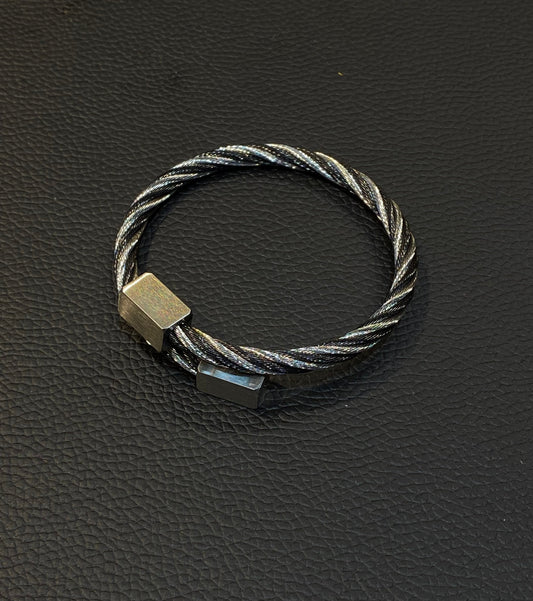 Silver Black Colour stainless steel Bracelet 987592