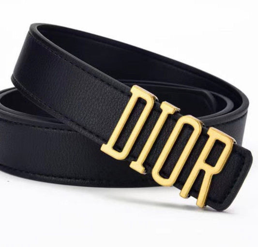 OID Golden Buckle Black Men Belt 201112