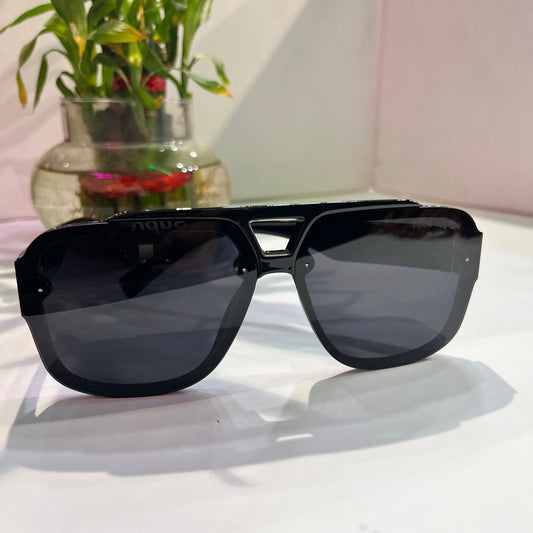 Uol Black Frame Black Shade Heavy Quality Sunglass white Y2036511143C5