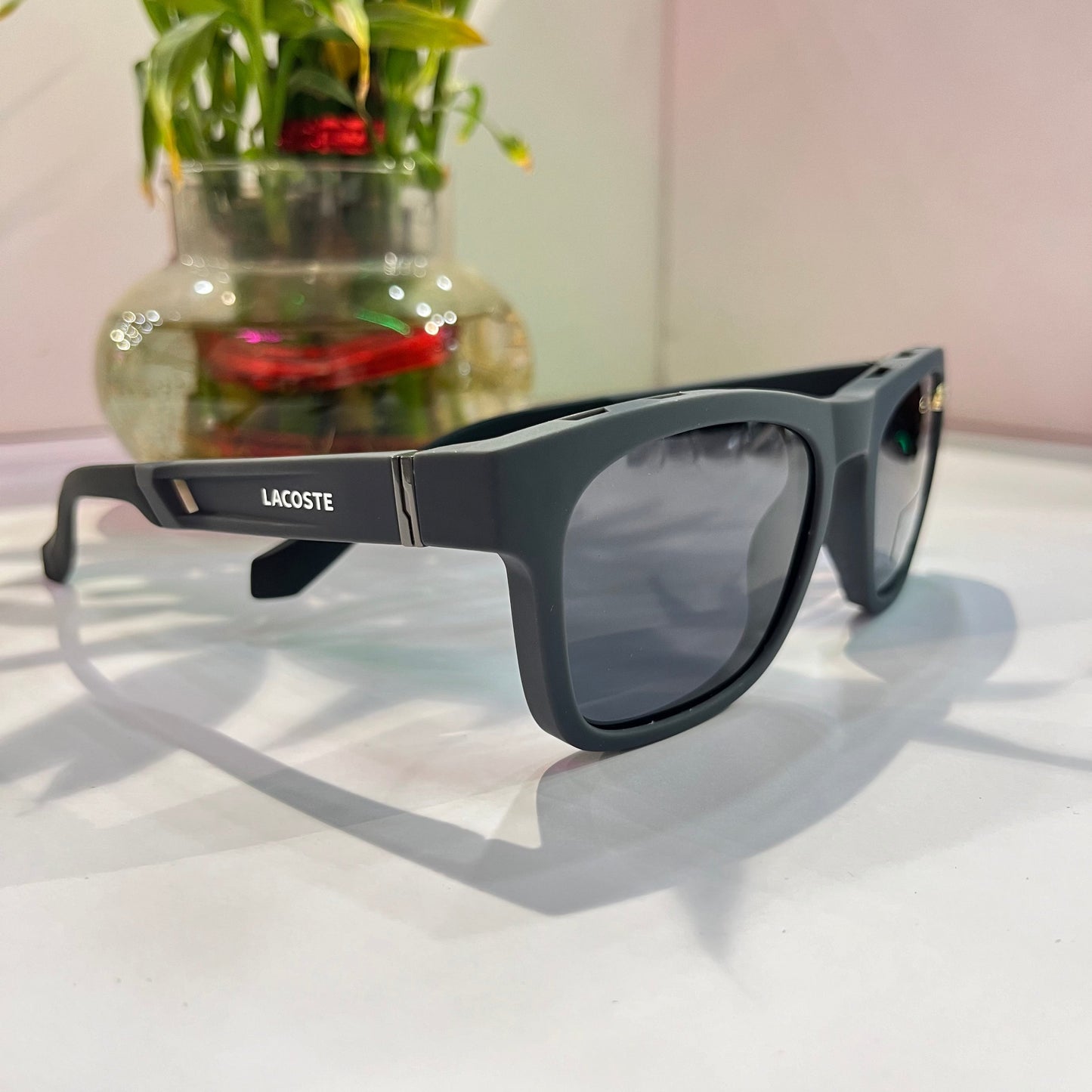Cal Matte Dark Grey Frame Black Shade Heavy Quality Sunglass P50285618140 ￼ ￼