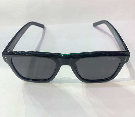 RAP Glossy Black Frame Black Shade Premium Quality Sunglasses B3835 A 54 18-146