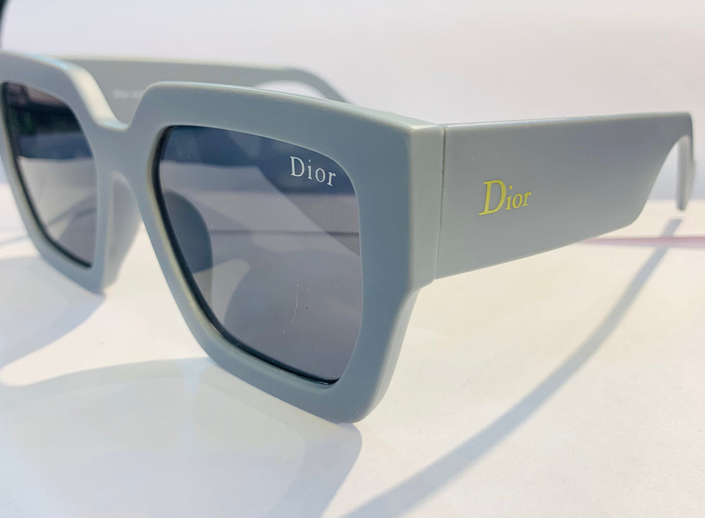 OID Matte Grey Black Blue Frame Black Shade Premium Quality Unisex Sunglass SUN038
