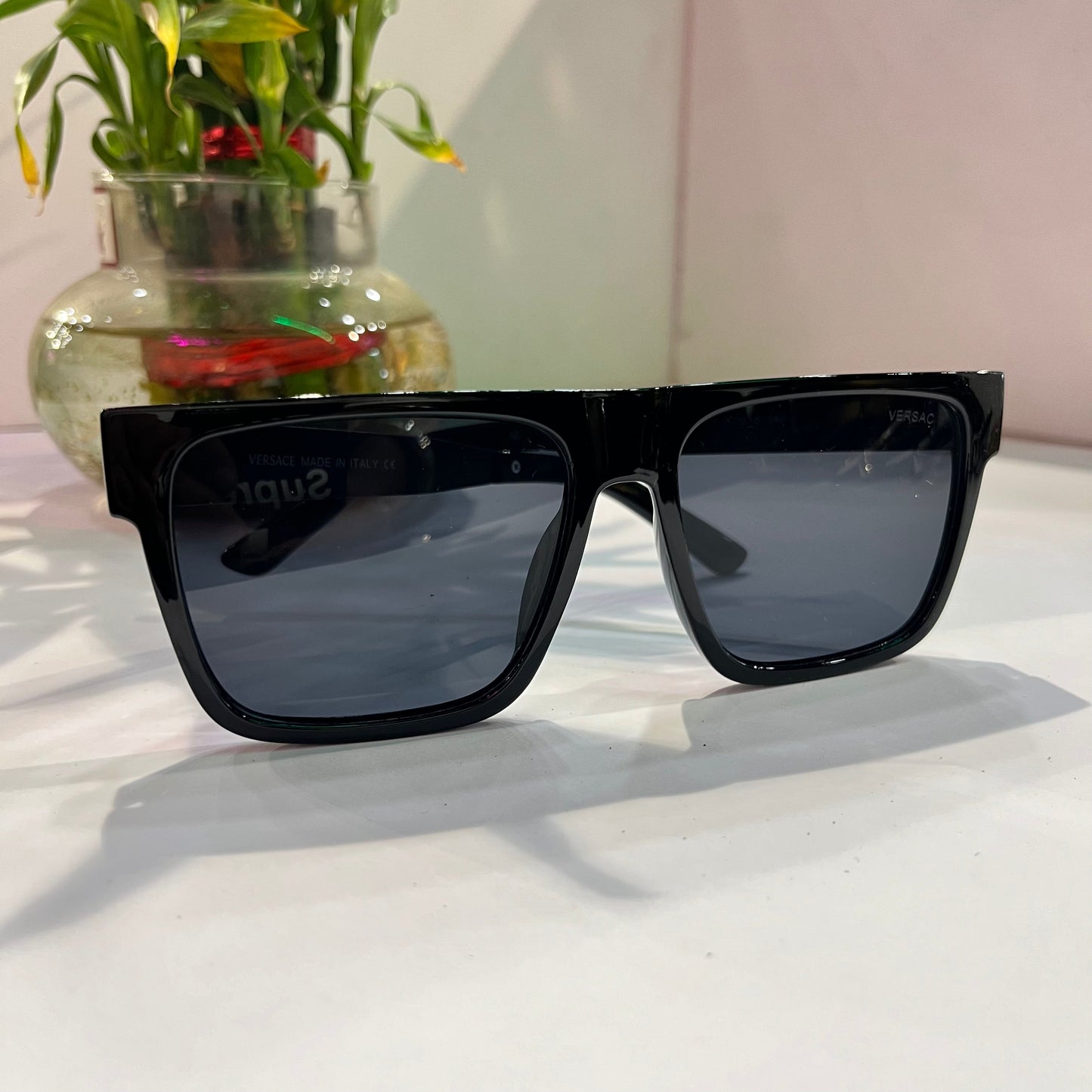 Rev Glossy Black Frame Black Shade Heavy Quality Sunglass 11015718144 ￼ ￼