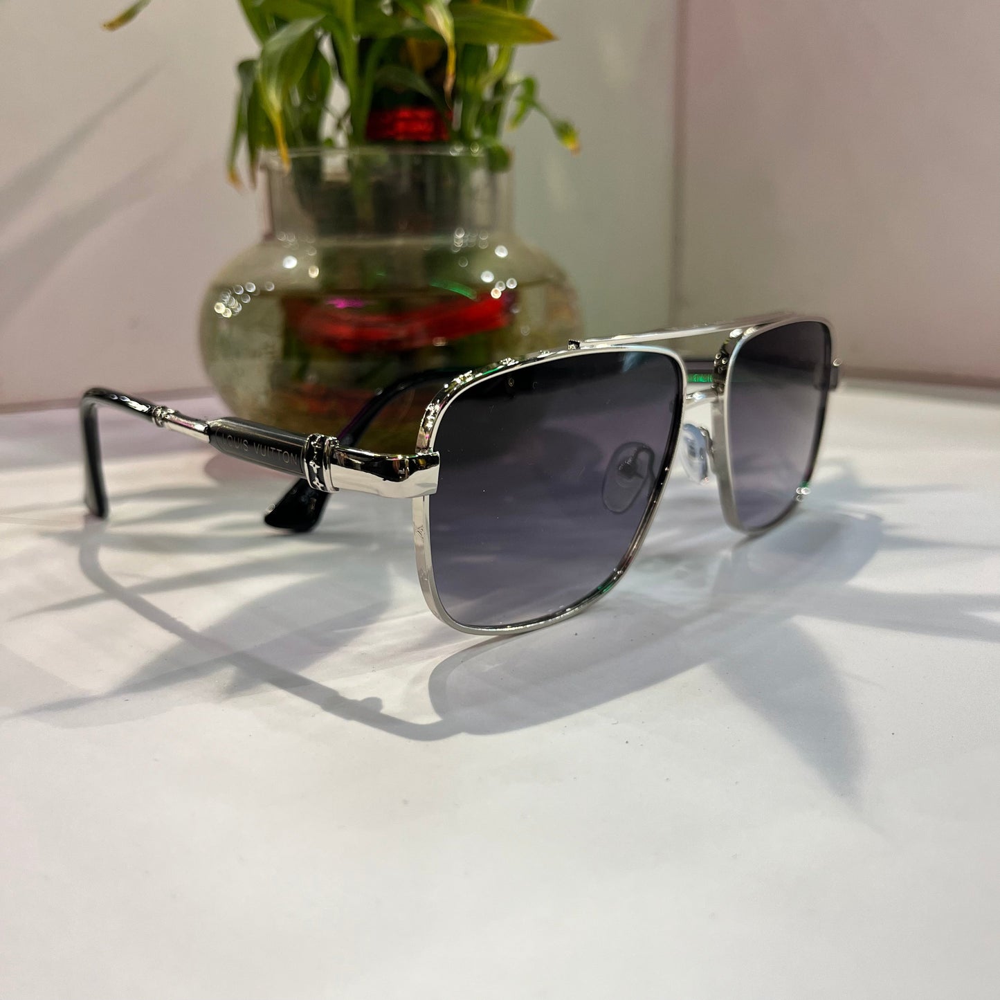 Uol Silver Frame Black Shade Heavy Quality Sunglass 51514819130 ￼