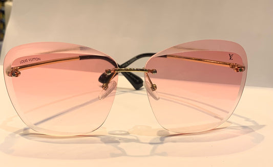 UOL VL Gold Frame Pink Shade Unisex Sunglass 6856 65 14 135