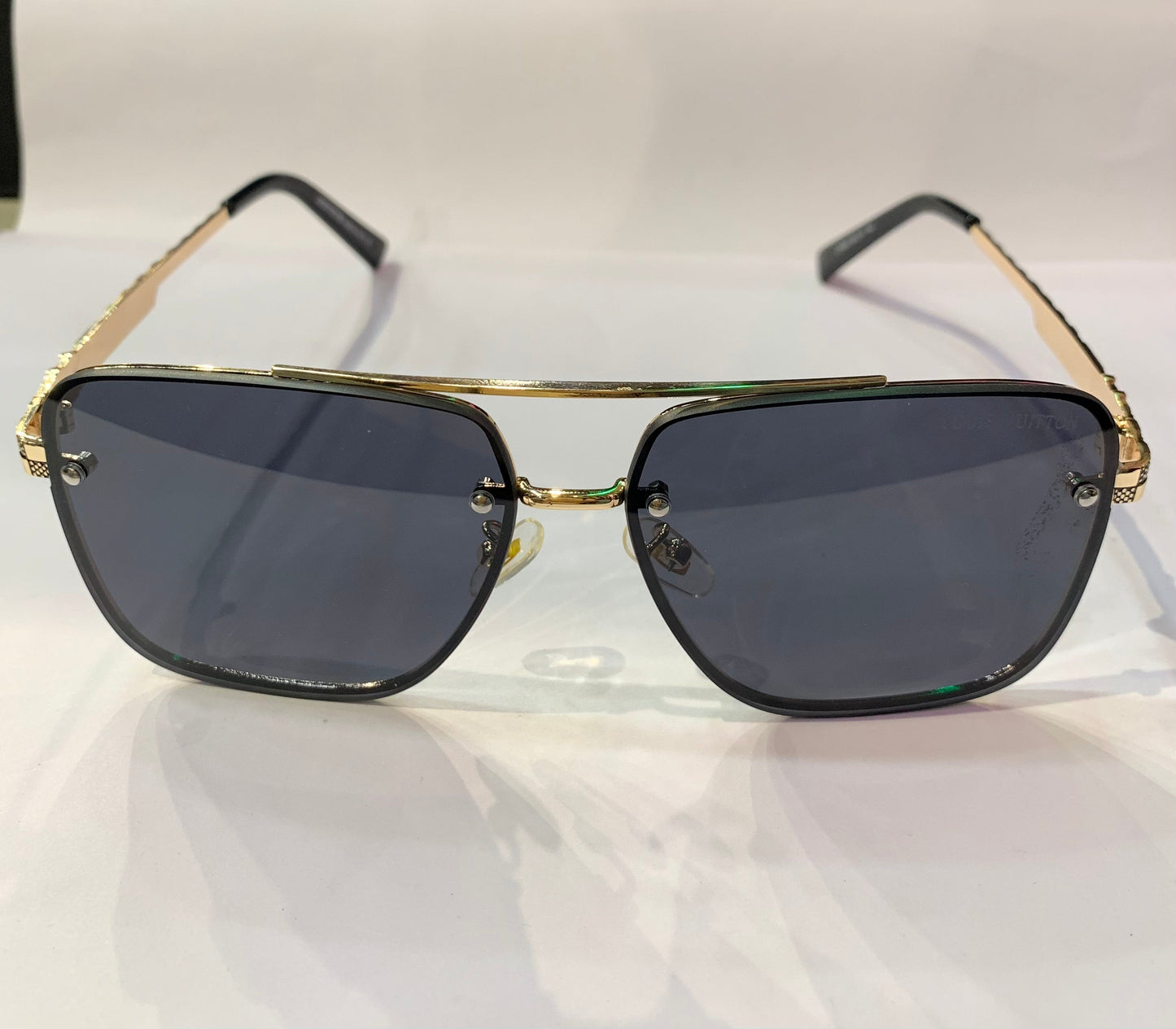 UOL Golden Frame Black Shade Premium Quality Sunglasses Z1408 59 14 142
