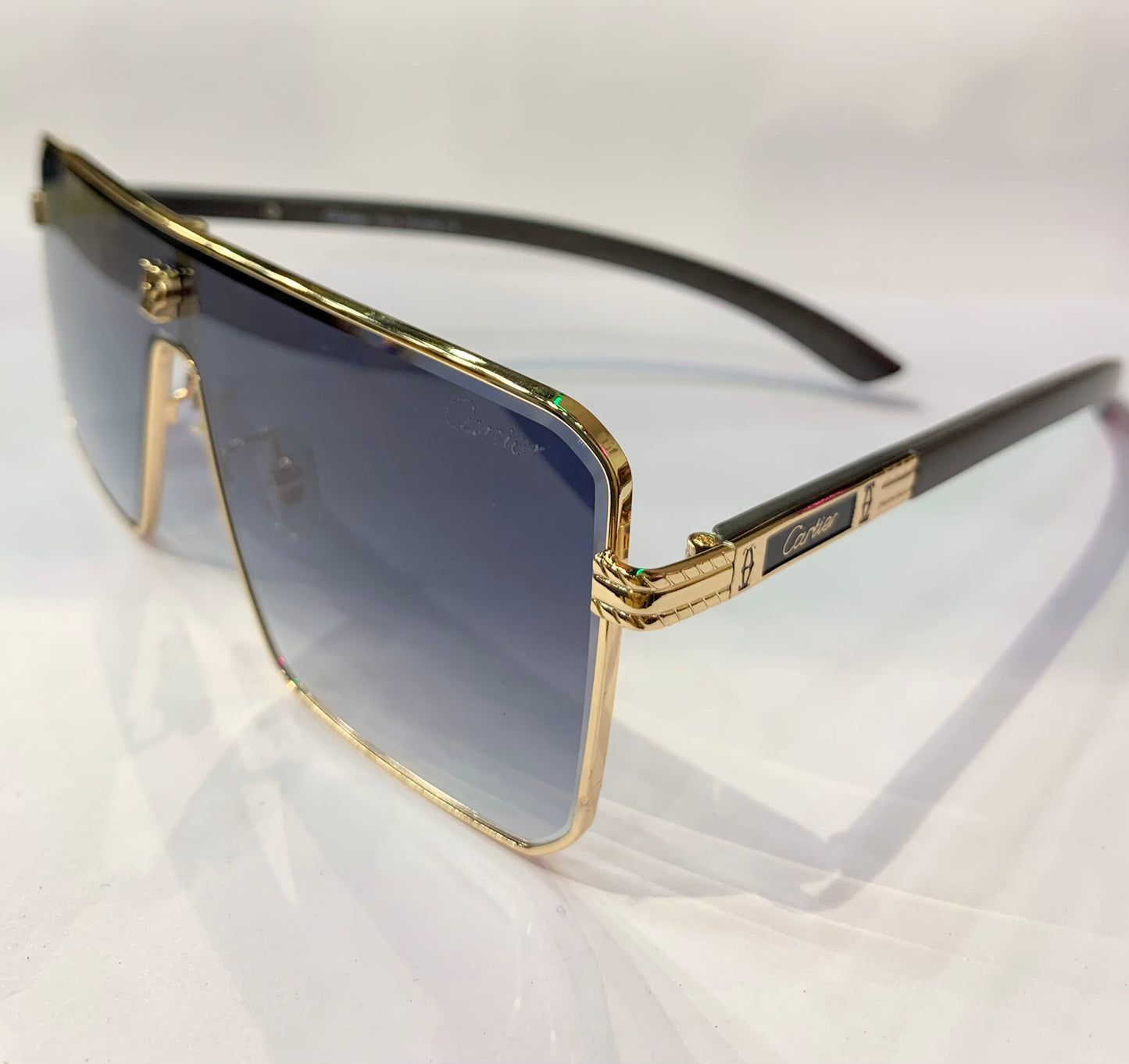 RAC Golden Frame Blue Shade Premium Quality Sunglasses 23056 59 13-140