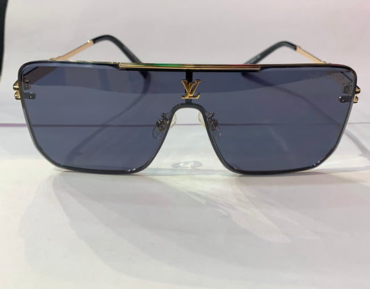 UOL LOU Gold Frame Black Shade Unisex Sunglass 22297 60 14 140