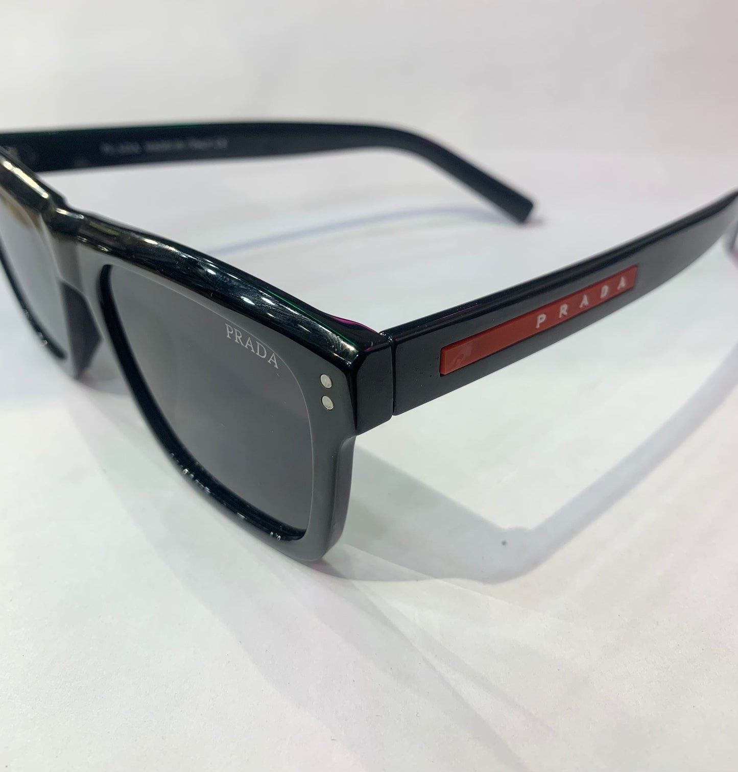 RAP Glossy Black Frame Black Shade Premium Quality Sunglasses B3835 A 54 18-146