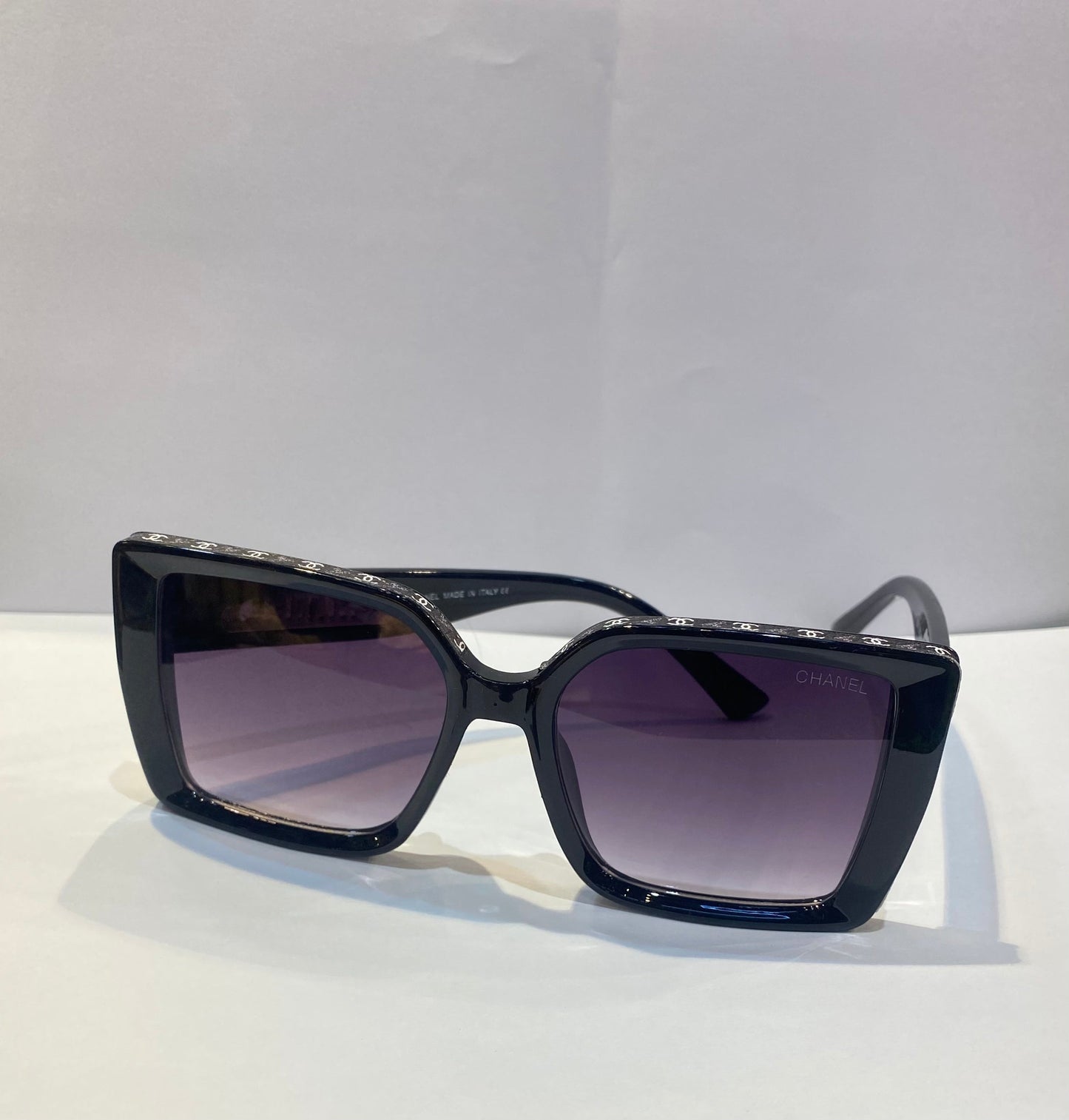 AHC Black Frame Brown Shade Unisex Sunglasses 5501 55 18-143