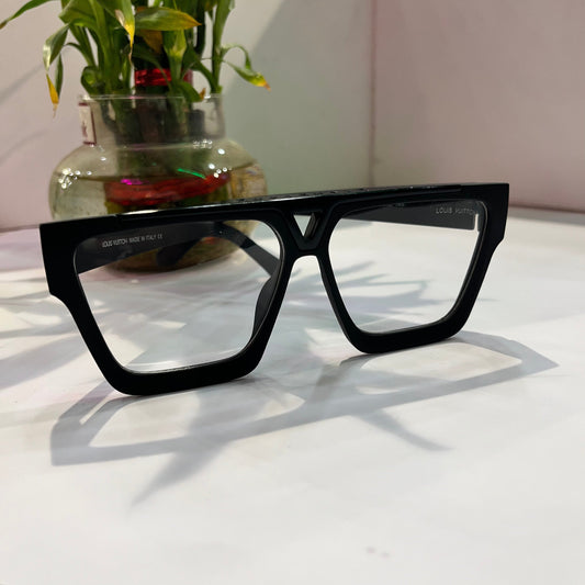 Uol Matte Black Frame Transparent Shade Heavy Quality Sunglass 15026113145