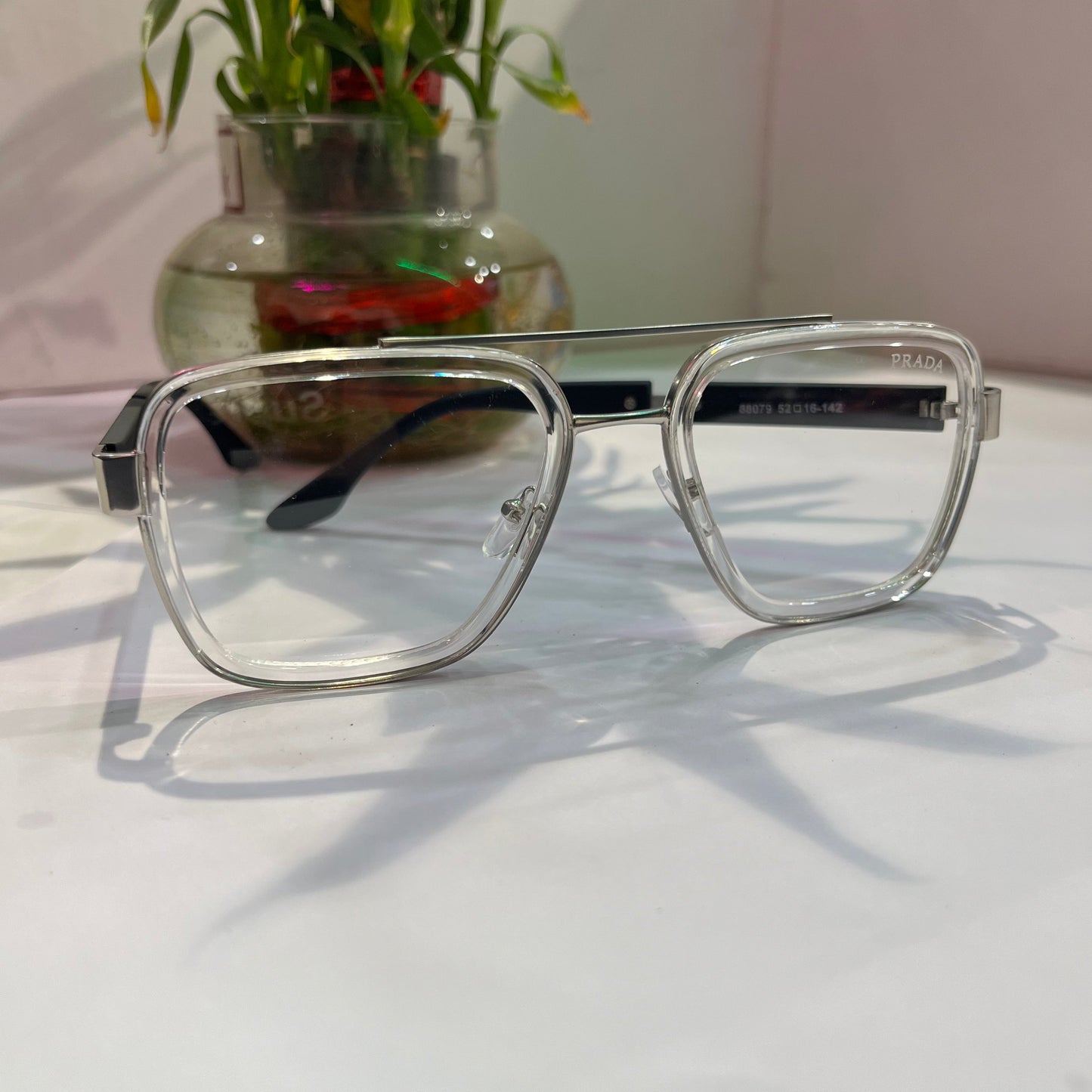Arp Silver Frame Transparent Shade Heavy Quality Sunglass 880795216142 ￼ ￼