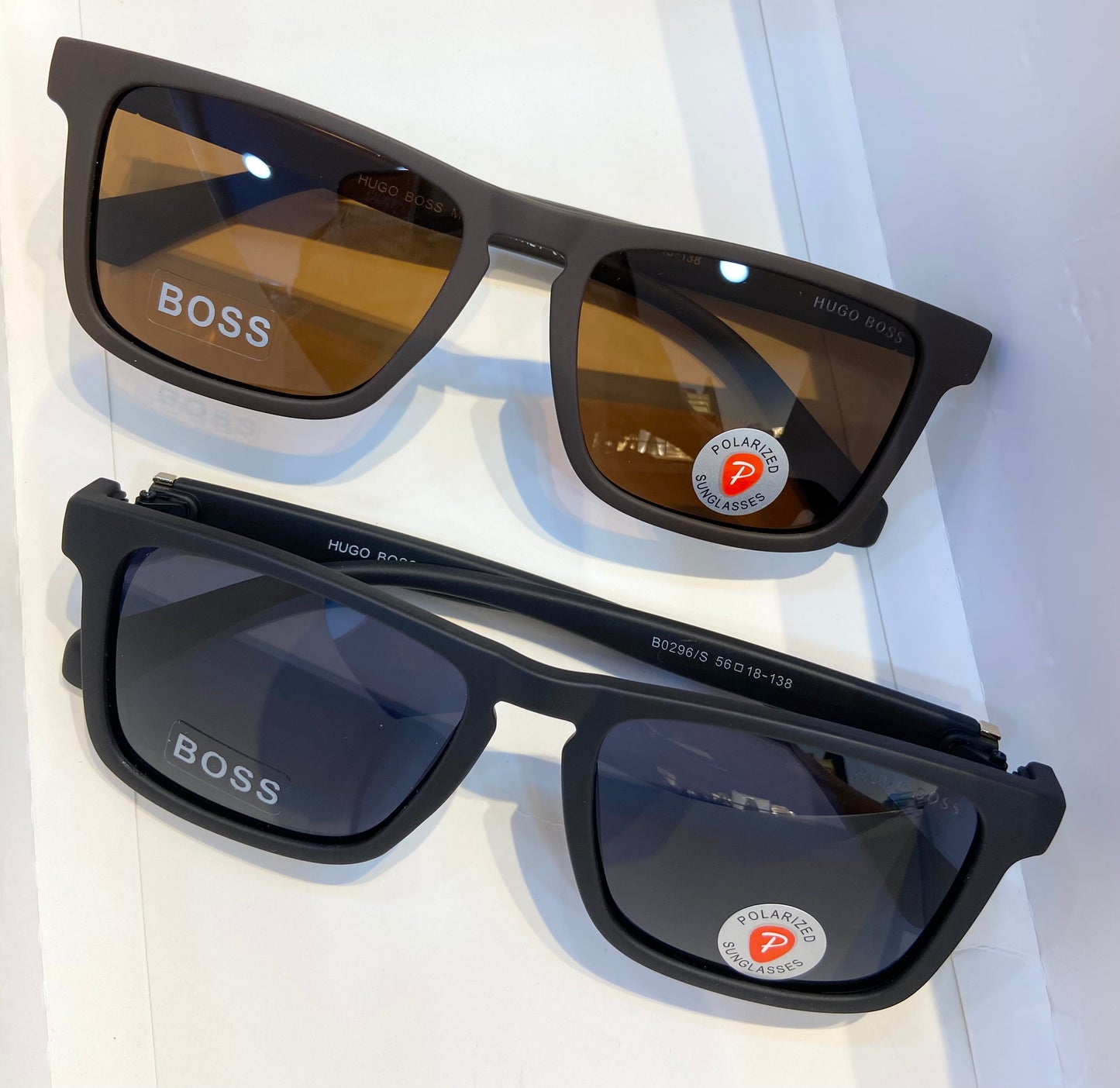 SOB Black Brown Frame Black Brown Shade Sunglass B0296/S 56 18-138