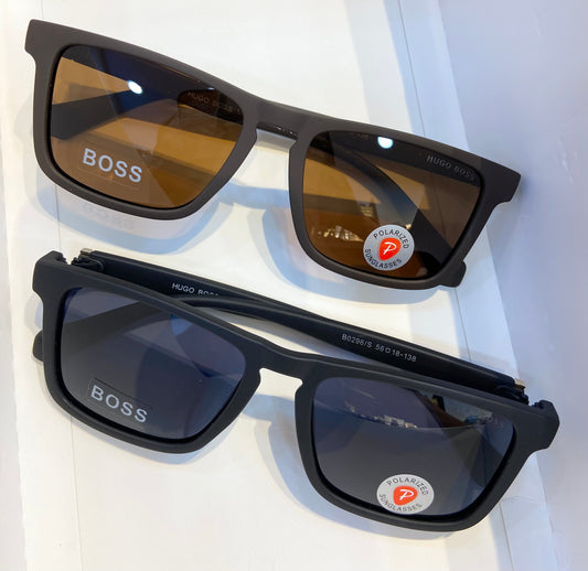 SOB Black Brown Frame Black Brown Shade Sunglass B0296/S 56 18-138