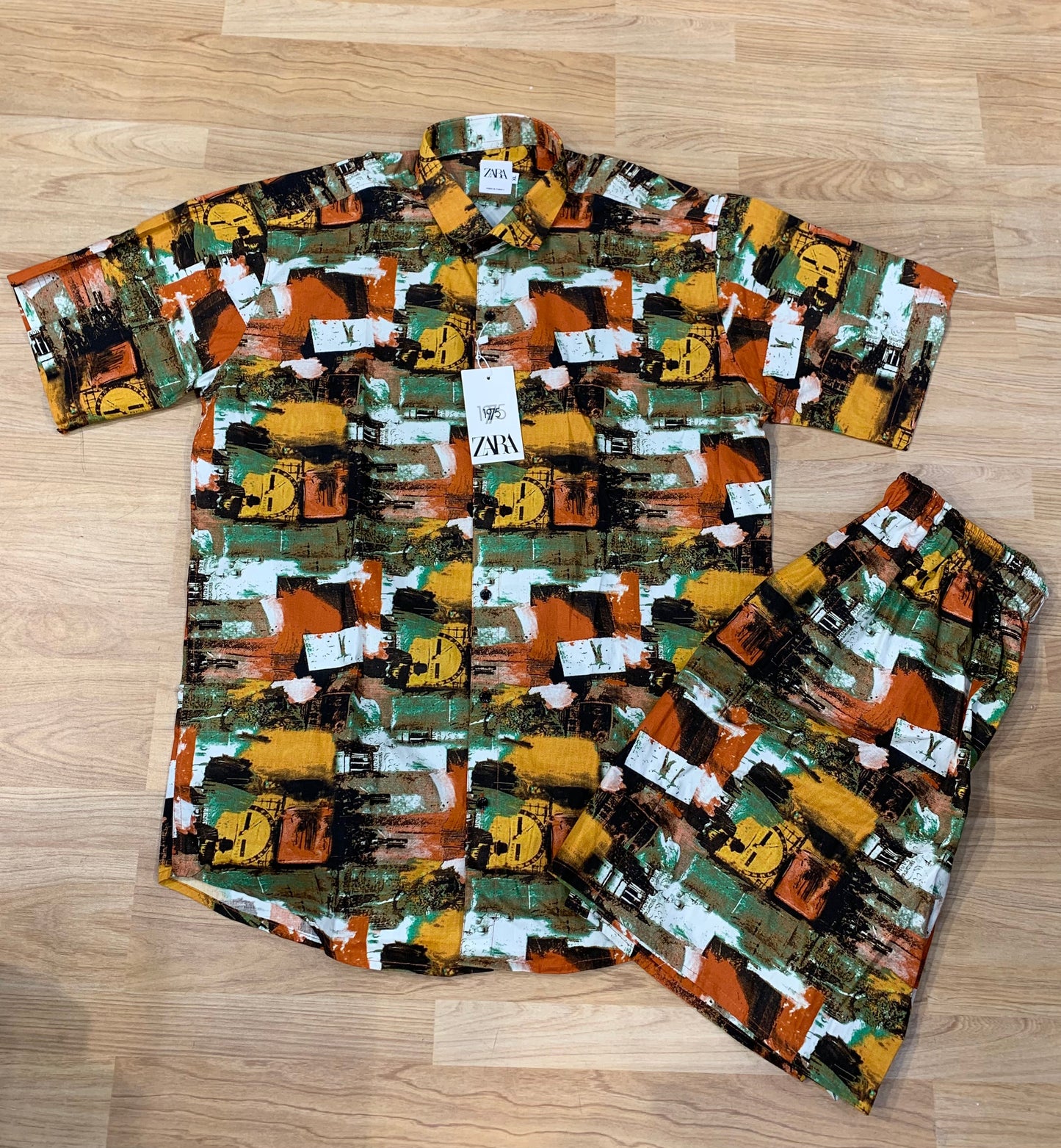 RAZ Multi Colour Printed imported Half Sleeve Shirt with Shorts Coord Set 77750