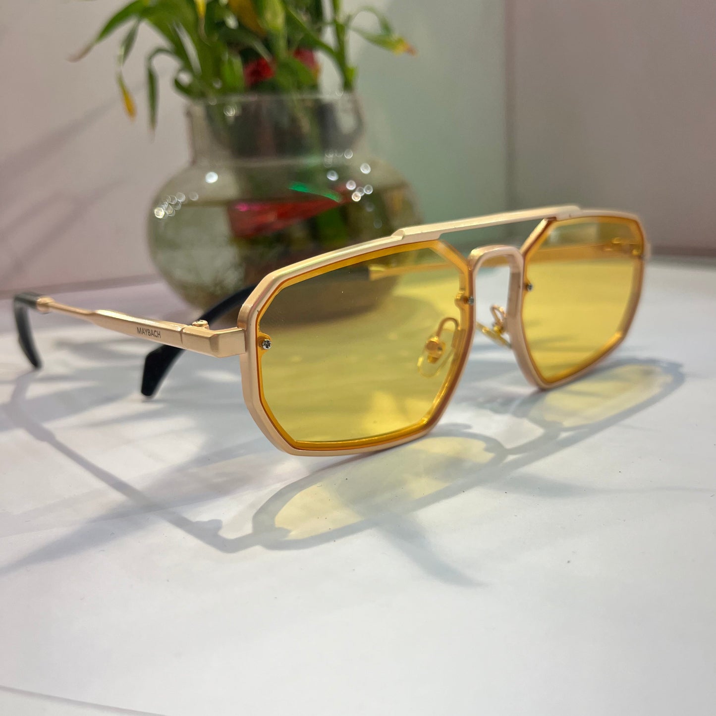 Yam Gold Frame Yellow Shade Heavy Quality Sunglass 21855818148 ￼