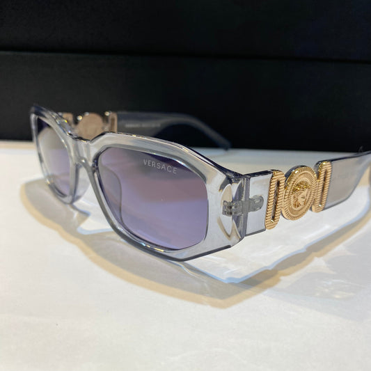 REV VER Transparent Frame Black Shade Unisex Sunglass VE4361 ￼52 17 142