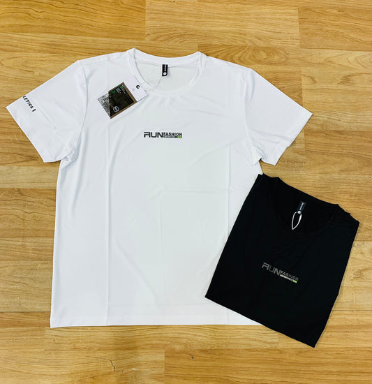 HIGH QUALITY White Colour With Front Logo Print Dry Fit Premium Quality Sports TShirt 76105