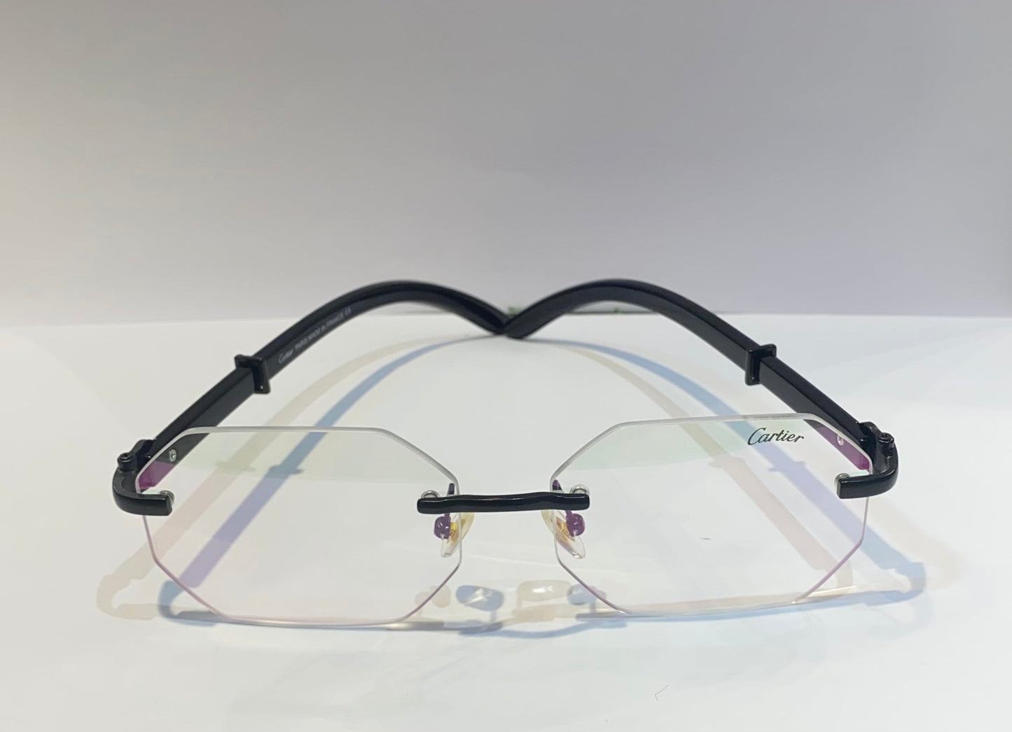 RAC Black Frame Transparent Shade  Frameless Unisex Sunglasses SUN011