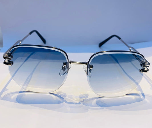 VIG Silver Frame Blue Shade Unisex Sunglass WH440 58 15-145