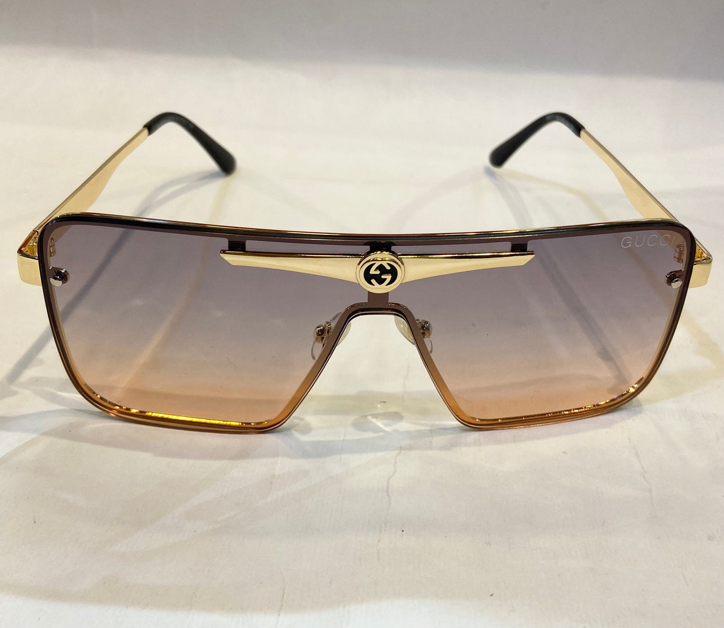 CUG Golden Frame Orange Black Shade Sunglass 58371 64 16-144 C6