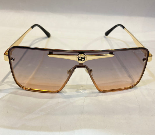 CUG Golden Frame Orange Black Shade Sunglass 58371 64 16-144 C6