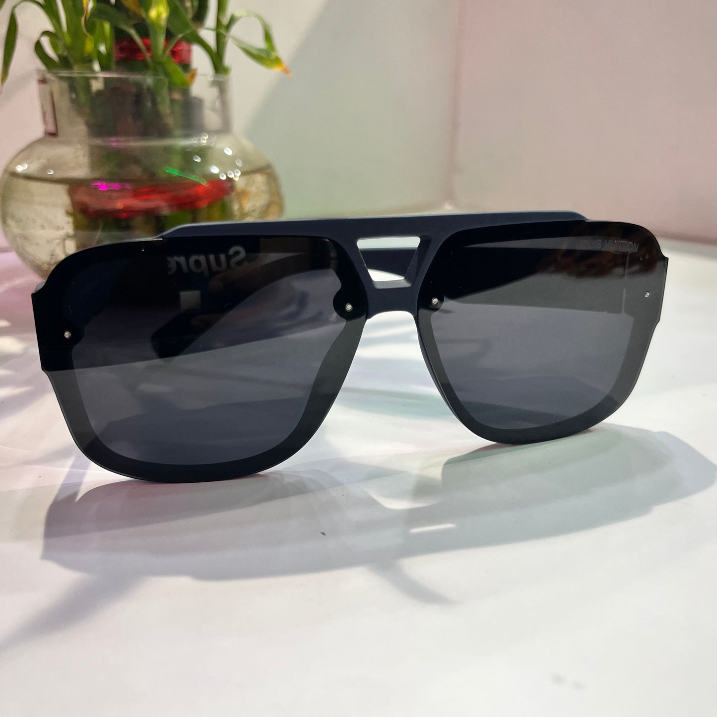 Uol Blue Frame Black Shade Heavy Quality Sunglass white Y2036511143C2