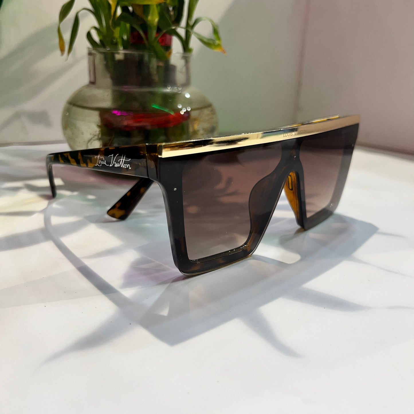 Uol Gold Brown Frame Brown Shade Heavy Quality Sunglass 210205519139