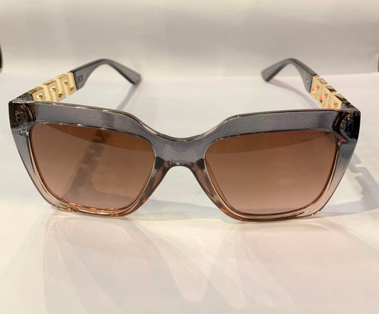REV Trancy Black Pink Frame Brown  Pink Shade Premium Quality Sunglass VE4418 60 22-90