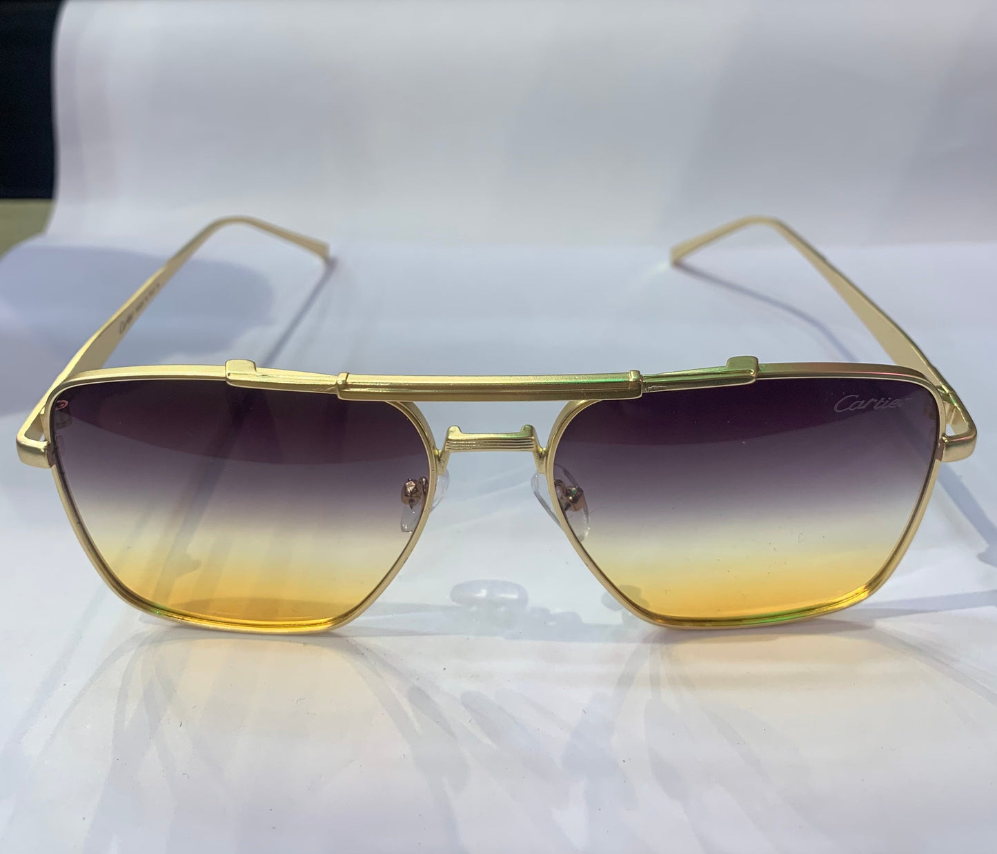 RAC Golden Frame Black Yellow Shade Premium Quality Sunglasses SUN028