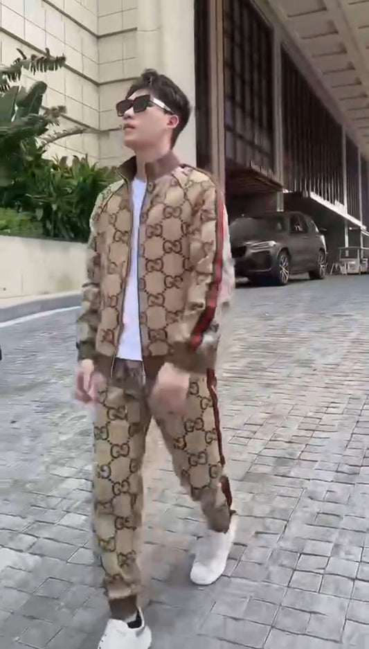 CUG Brown Colour With G Monogram Premium Quality Tracksuit 2080