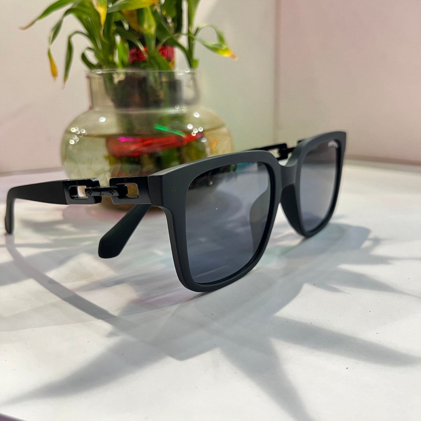 Uol Matte Black Frame Black Shade Heavy Quality Sunglass Z12354916145 ￼