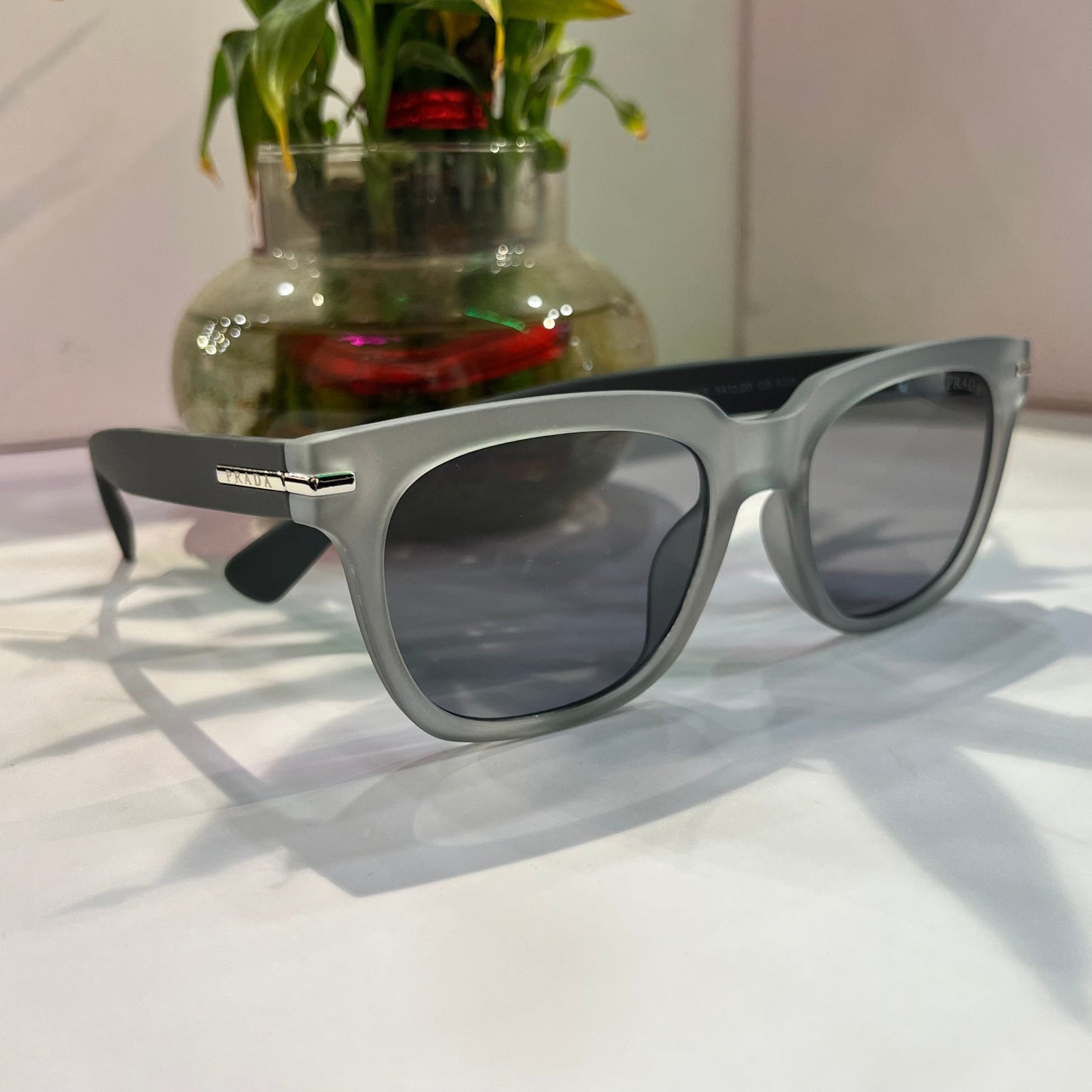 Arp Smoke Grey Frame Black Shade Heavy Quality Sunglass SPR04YS5420084201453N ￼ ￼