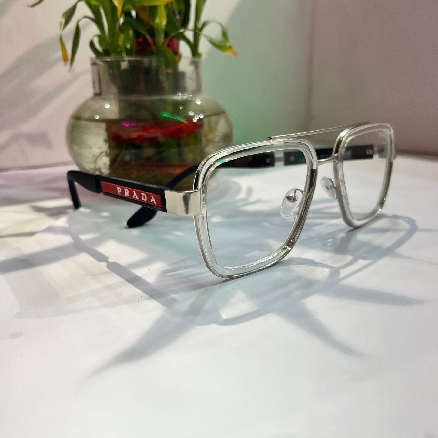 Arp Silver Frame Transparent Shade Heavy Quality Sunglass 880795216142 ￼ ￼