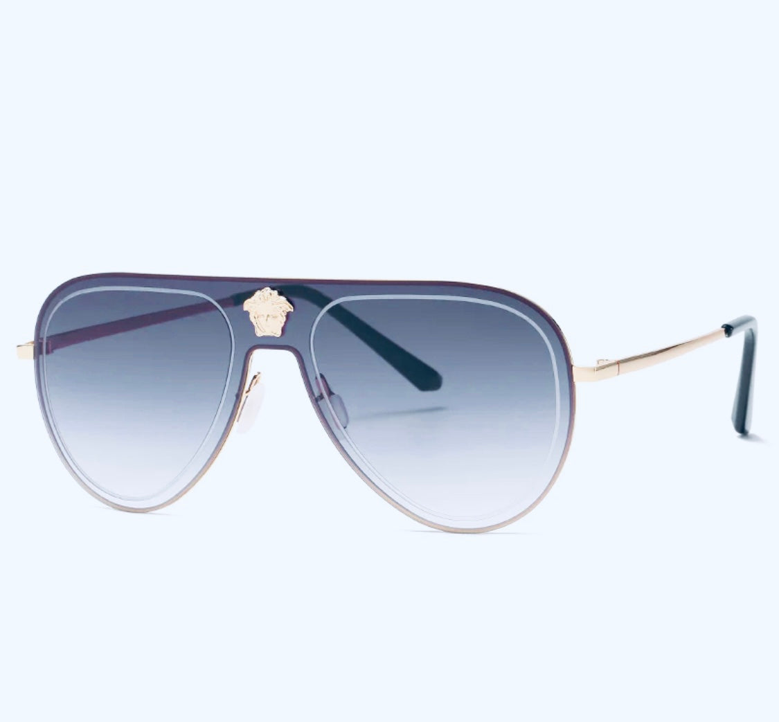 REV Golden Frame Blue Shade Unisex Sunglass SUN012